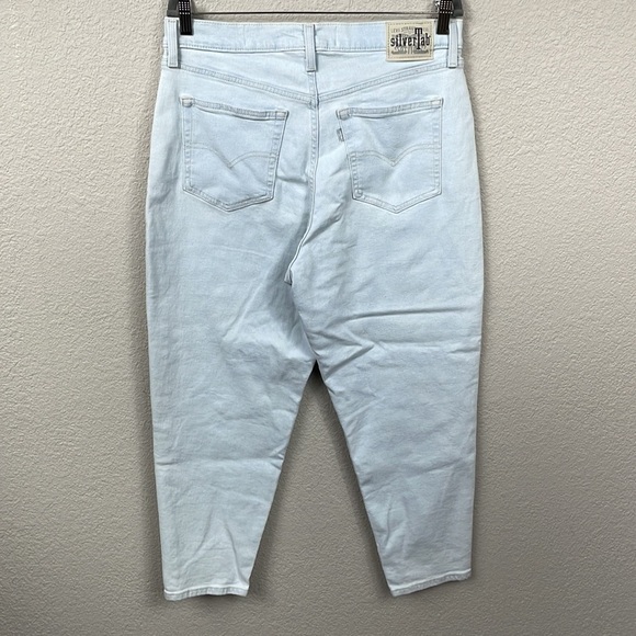 Levis Silver Tab Mom Jean Light Wash High Rise Sz 32 - Picture 5 of 14